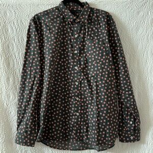 Impatient Wolves Floral Printed Button Down Long Sleeve Shirt